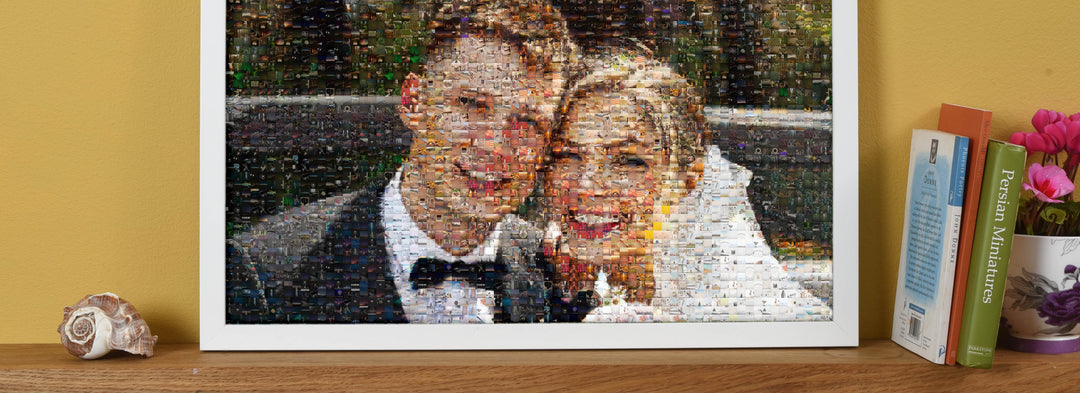 Wedding photo mosaic.